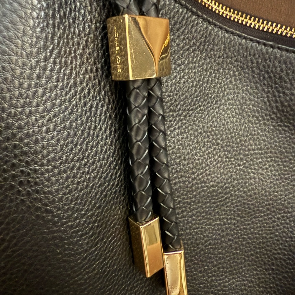 Michael Kors Black Pebbled Leather Hobo Bag - Picture 3 of 5